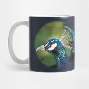 Blue peacock Mug